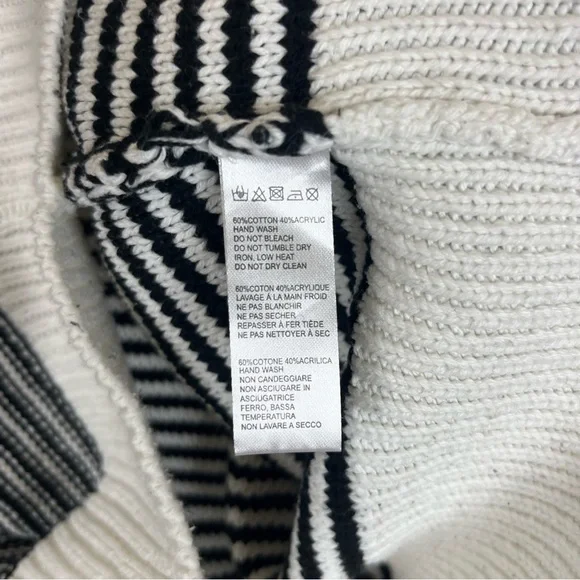 Urban Outfitters Sweater Womens Small Black White Cotton Blend Pullover- 9030* - Picture 7 of 10